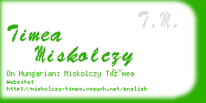 timea miskolczy business card